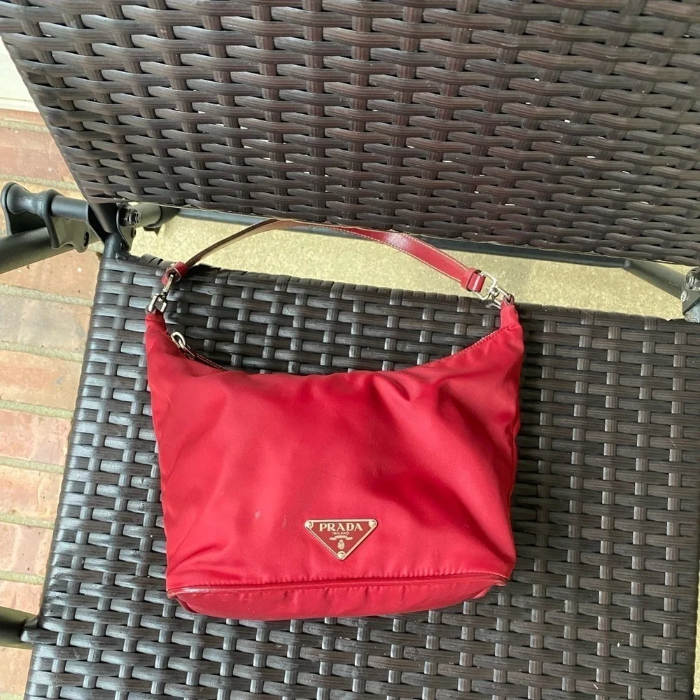 Prada Tessuto Nylon Mini Hobo Handbag